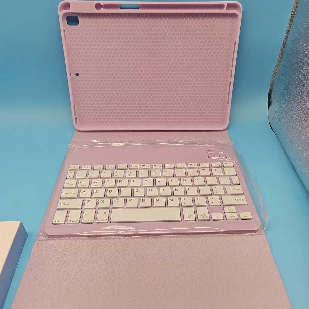 New! Hamile for iPad 9 3rd Gen Case with Keyboard 10.2 Inch Backlit Wireless